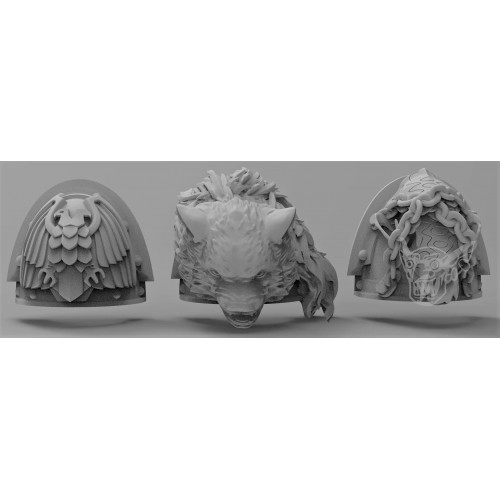 Space Wolves Bears Shoulders